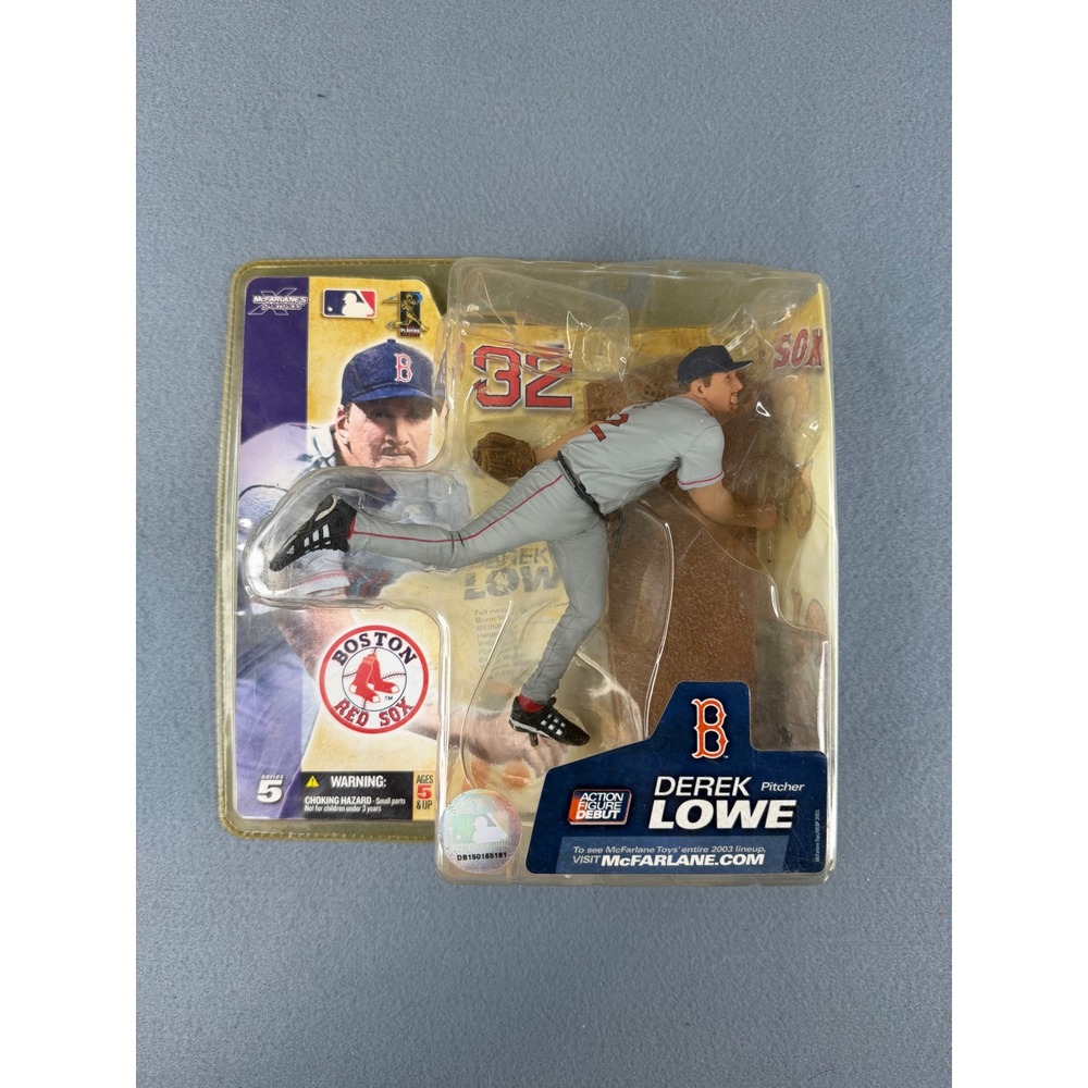 Derek Lowe McFarlane MLB Series 5 Boston Red Sox Pitcher Figure Grey 2003 Debut‎